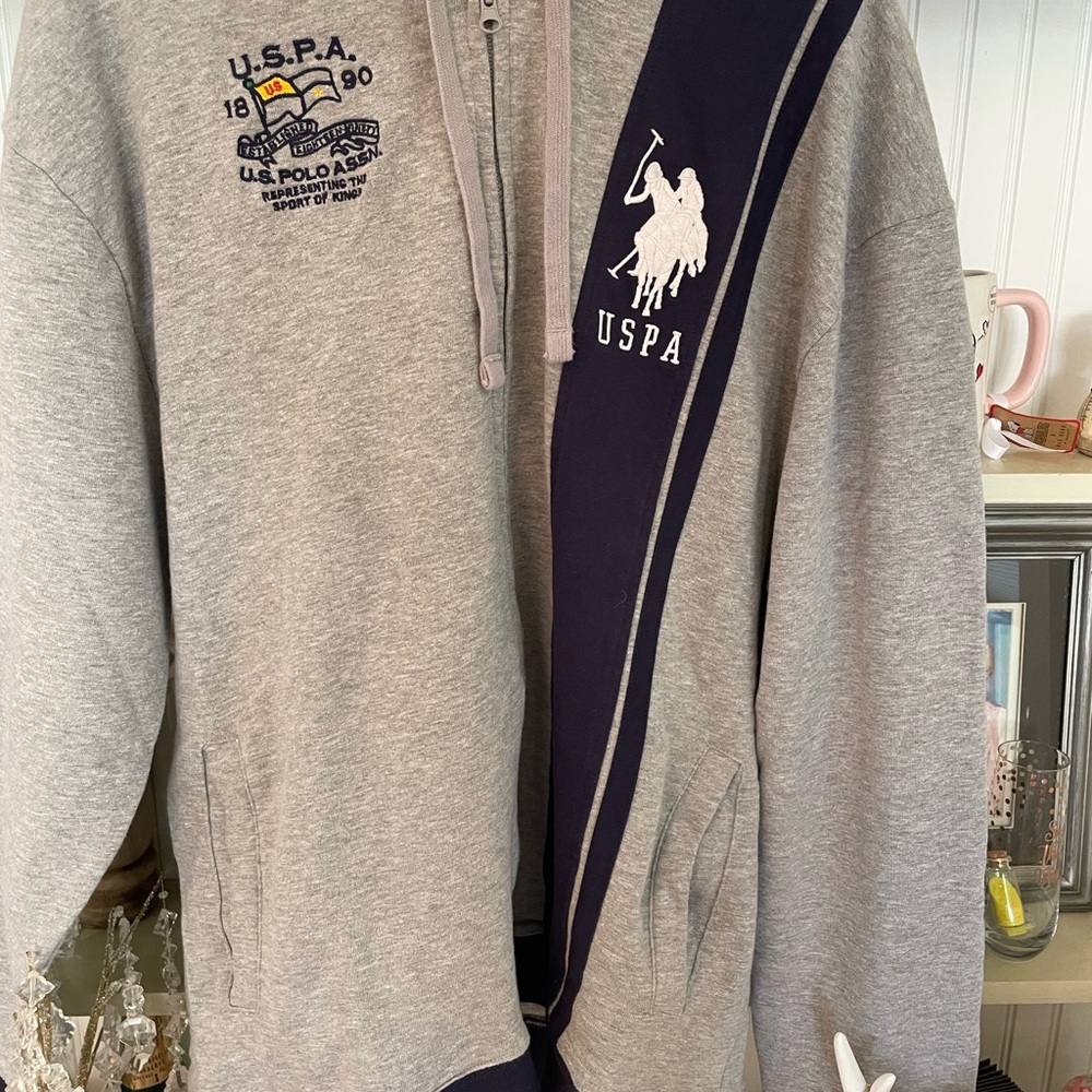 U.S. Polo Assn. Gray and Navy Sweatshirt